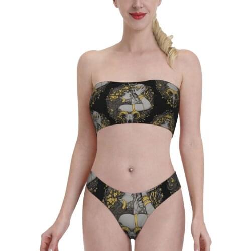 Anime Cosplay Kawaii swimming suit for Women young Girls THE WITCH Bandeaukini 2021 Swimming Suit Bkini