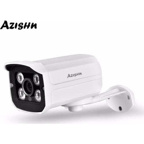AZISHN Security POE IP Camera 5MP HD Bullet Outdoor Indoor CCTV Waterproof Video Surveillance IR Night Vision Network Cam ONVIF