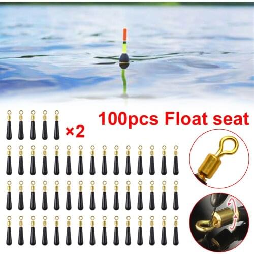 10/50/100Pcs Fishing Floats Stopper Adapter Fishing Float Seat Socket Fishing Accessories Rubber Clips for Fishing Bobbers