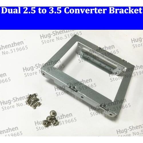 Dual 2.5" inch HDD SSD Hard Drive Slot to 3.5" Converter Tray Caddy Carrier Bracket with Screws for PC