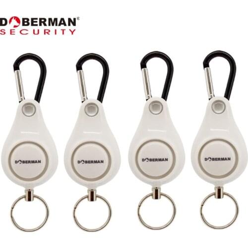Doberman Security 4pcs Self Defense Alarm Personal Security Safety Device Security Alarm Keychain Emergency Alarm