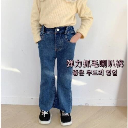 2020 New Girls Denim Long Pants Autumn Winter cotton Fashion Girls Pants 1-6 t QL137