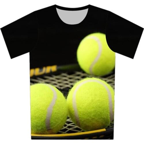 2019 New Summer Children Printed T-shirt Kids Fashion Ice Water Football Tennis Bowling Golf T shirt Boys Girls 3D Tshirts Tops