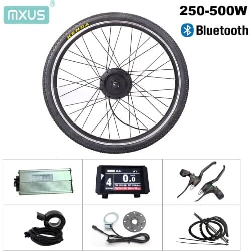 Easy to Convert Ebike 250/350W 36V 48V 500W smart light MXUS motor XF07 XF08 XF15F 15R bluetooth controller electric bicycle kit