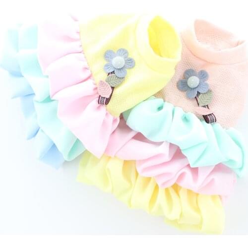 Summer Clothes For Dogs Cute Colorful Cake Dog Skirt