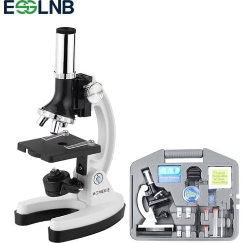 300X to 1200X Microscope Kit For Kid Students Educational Soldering Compound Monocular Biological Microscopes With Handy Case