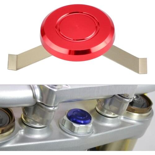 NICECNC Motorcycle Steering Stem Cap Cover For KAWASAKI HUSQVARNA YAMAHA SUZUKI HONDA BMW S1000RR S1000R S1000XR HP4 RED