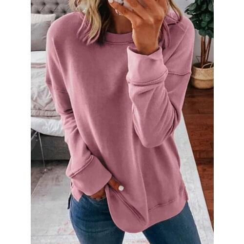 Autunm Winter Women T-shirts Casual O-Neck Long Sleeve Loose Tee Tops Oversized S-5XL WDC6166