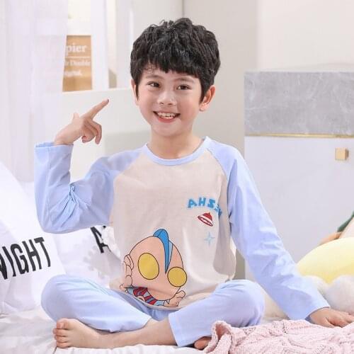 Autumn Kids Pajamas Children Sleepwear Cartoon Cute Boys Girls Pyjamas Pijamas Cotton Nightwear Homewear Girls Spring Clothes