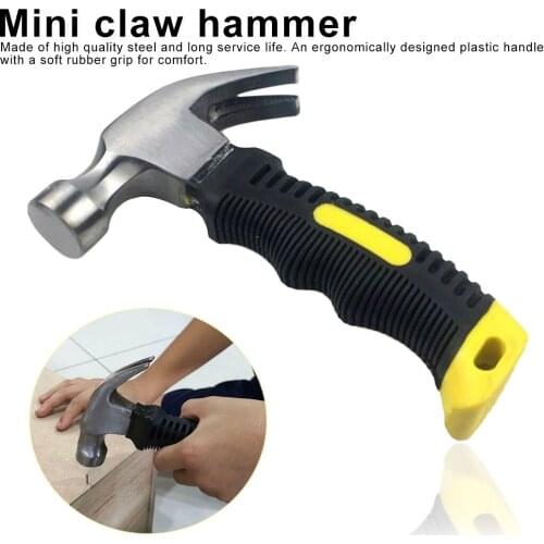 Portable mini shockproof claw hammer car multi-function hammer escape hammer Anti-skid plastic claw hammer household