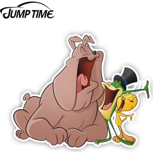 Jump Time 13cm x7cm For Michigan J Tweety Funny Graphics Car Stickers Vinyl DIY Bumper Laptop Waterproof Fine Cartoon Decals