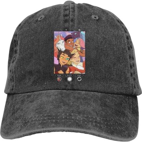 Adjustable Solid Color Baseball Cap Best Friend Squad Washed Cotton Famous Anime She-Ra Princess of Power Manga Sports Woman Hat