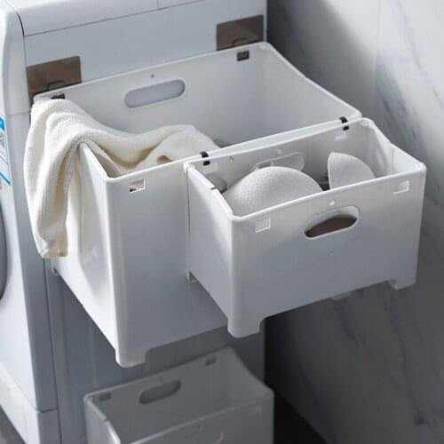 Foldable Laundry Basket Punch-free Baby Bathroom Plastic Household Storage Bin Car Trash Can Portable Drive Bin Car Organizer