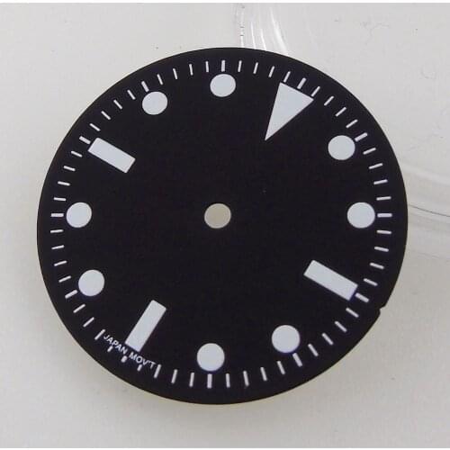 29mm Black White sterile Watch Dial fit 2836 2813 3804 Miyota 82 Series movement 40 mm watch
