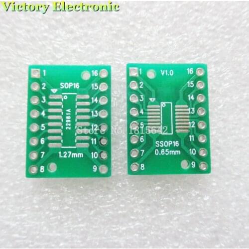 20PCS/lot TSSOP16 SSOP16 MSOP16 SO16 SOP16 SOIC16 turn DIP16 1.27MM / 0.65MM IC adapter Socket / Adapter plate / PCB Wholesale