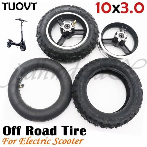 TUOVT 10x3.0 electric scooter Tubeless tire 10*3.0 scooter vacuum off-road tyre 10 inch thickening Durable tire zero 10x 80/65-6