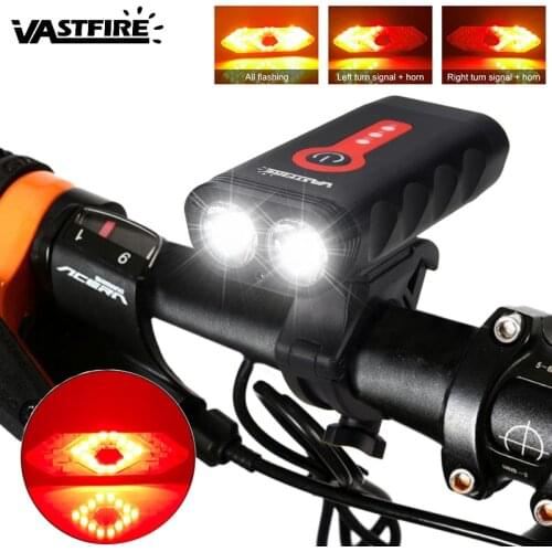 Upgrade USB Rechargeable Bicycle Light Waterproof L2 LED Front Bike Headlight 5 Modes Safety MTB Cycling Torch Built-in Battery