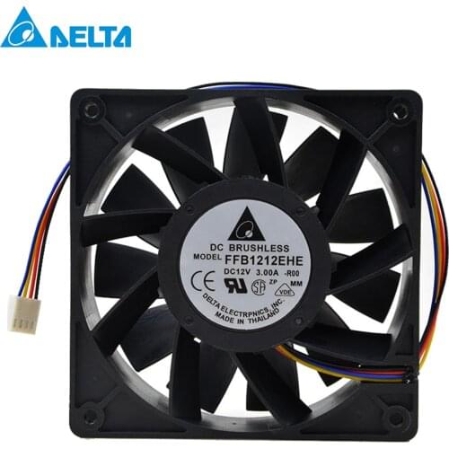 For Delta FFB1212EHE 120*120*38mm 12038 high speed DC 12V 3.0A for bitcoin miner case cooling fan powerful