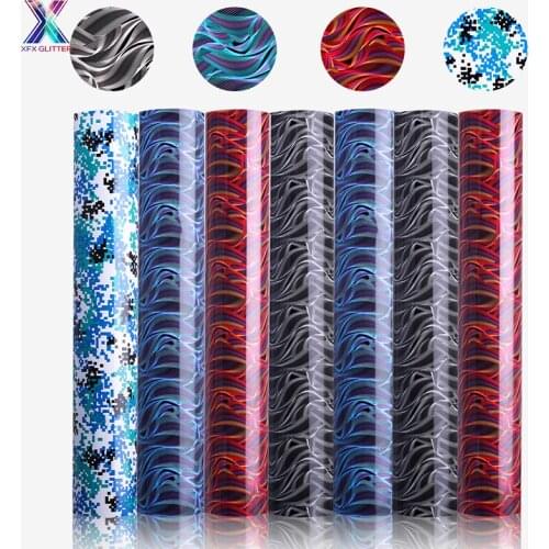XINFANGXIU HTV cricut 25x150cm Texture PU Heat Transfer Vinyl Film Iron on Transfer HTV for DIY Clothes Vinyl Heat Press Cricut