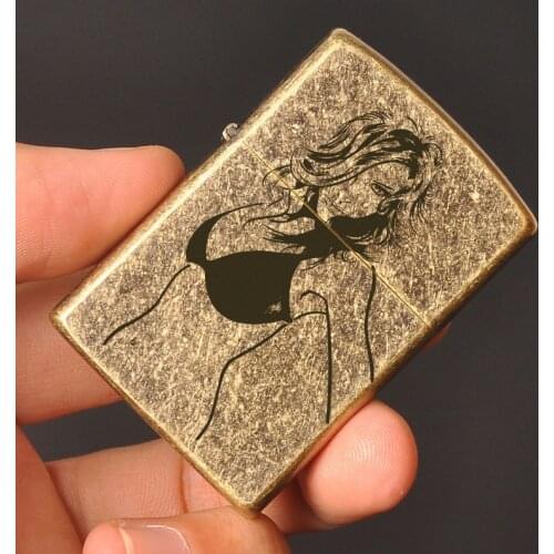 Zorro extreme temptation kerosene machine windproof lighter nostalgic creative gift pure copper