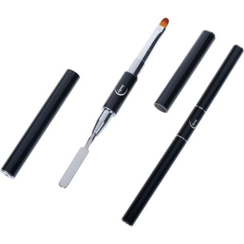 1Pc Acrylic UV Gel Polish Flower Painting Pen Nail Art Brush Spatula Stick Manicure Tool Dual Ended Extension Builder