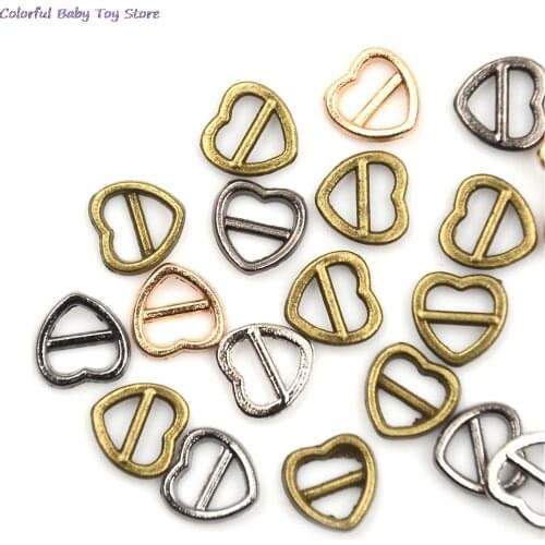 4mm 10Pcs Doll Belt Heart Shape Mini Buckle Doll Clothes Shoes Accessories For 1/6 BJD Blyth Azone Momoko Licca Doll Accessories