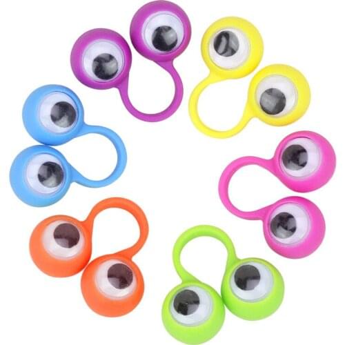 Finger Cool Toys Children Parent-child Props Funny Toys Active Eye Ring personality Event Giveaway Practical Jokes 10 Pcs
