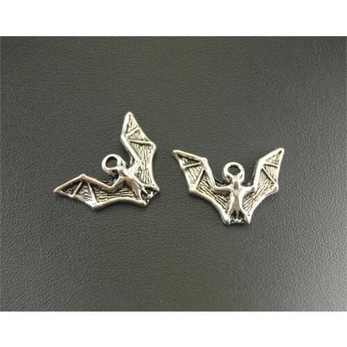 10pcs Silver Color Bat Charm Jewelry Making DIY Handmade Craft A761
