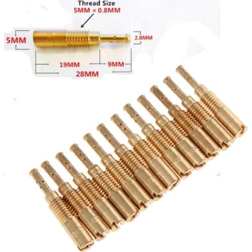 12 Sets M5 x 0.8mm Motorcycle Carburetor Slow Pilot Jets For Keihin PZ19 PB16/18/20 30 - 52