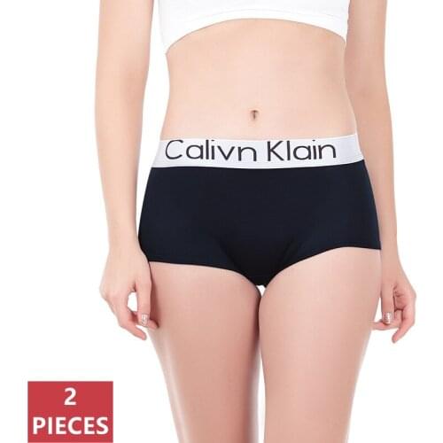 2PC Seamless Boxer Briefs Sports Fitness Letter Printed Womens Underwear Sexy Mid-Waist Panties Comfortable Breathable Lingerie