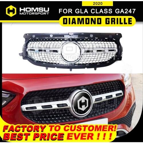 New diamond grille For Gla class H247 front grill year 2020 2021 suitable for merced Ga class X247 GA247 racing diamond grille