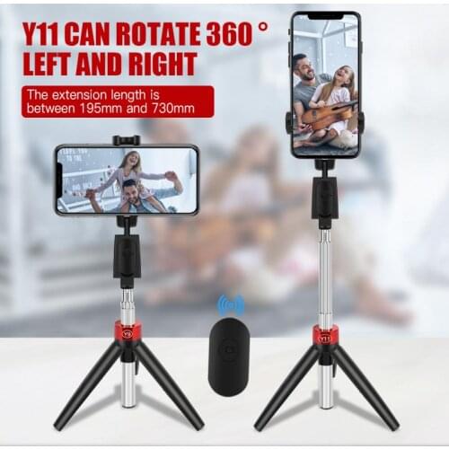 3 In 1 Tripod Selfie Stick With Bluetooth Remote Control Mobile Phone Holder Stand For Huawei Call Youtuber Zoom Vlogger