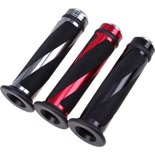 7/8 "22mm Red Black Universal Motorcycle Handle Handlebar Hand Bar Grips Fit For Kawasaki Honda Yamaha KTM Suzuki Benelli Ducati