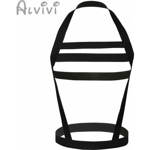 Alvivi Body Chest Harness Mens Lingerie Halter Neck Elastic Bondage Belt Stage Costume Nightwear Clubwear Shoulder Strap Harness