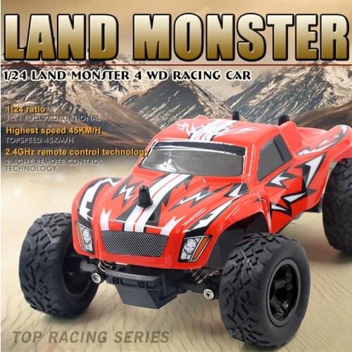 2.4GHz Remote Control Car 1:24 Shock Absorber PVC Shell Cross-Country Racing Electronic Toy Car Remote Control Car