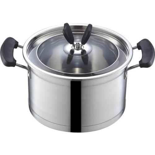 Free shipping casserole 4 litre stainless steel pot noodles cooker /soup pot cooking utensil
