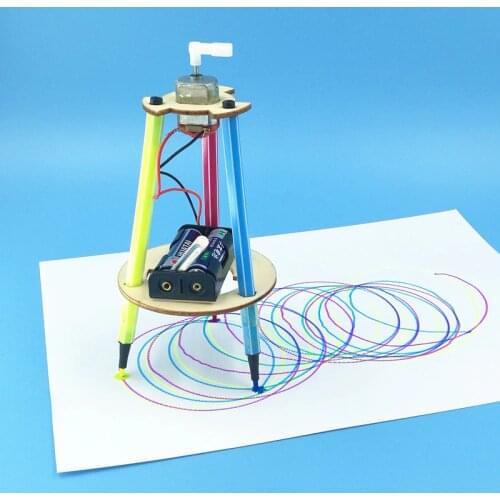 DIY Pen Doodle Robots Technology Scientific Experimental Material Kits Small Physical Inventions Kids Learning Toys