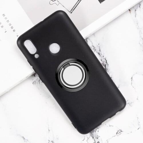For Huawei P Smart 2019 Back Ring Holder Bracket Phone Case Cover Phone TPU Soft Silicone Cases ON Huawei Honor 10 Lite 6.21"