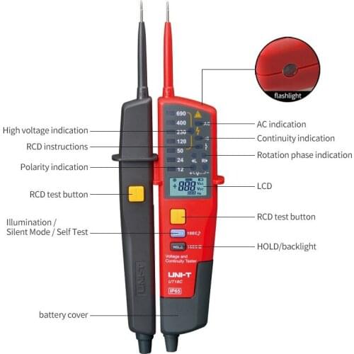 Electric Voltage Meter and Continuity Testers waterproof pencil RCD Test Polarity Detection Detecter