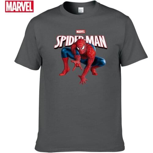 Marvel The Avengers spiderman t shirt Comfortable 100% cotton Fashion clothes for teens Summer Short sleeve tee #74