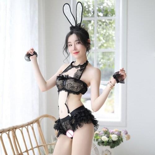 Lingerie Sexy Hot Intimates Bra Sets Panty G-string Set Sexy Transparent Lingerie Lace Open Bra & Brief Sets