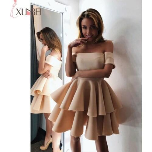 Short A-Line Bridesmaid Dresses Off The Shoulder Backless Elegant Satin Draped Dress For Wedding Party vestidos fiesta boda