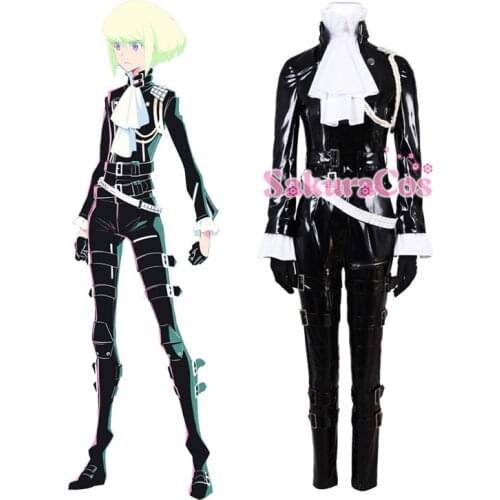Anime PROMARE LIO FOTIA Mad Burnish PU Leather Strait-jacket Uniform Cosplay Costume Women Halloween Carnival Free Shipping 2019
