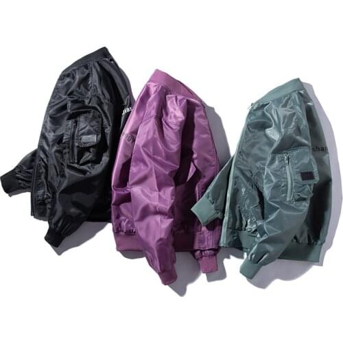 Winter Bomber Pilot Jacket Men Women Fashion Solid Ma1 Bomber Jacket Hip Hop Couple Baseball Coat Windbreaker Youth Streetwear