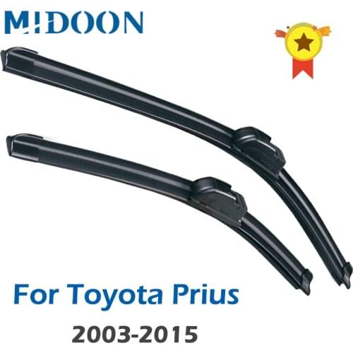 MIDOON Wiper Front Wiper Blades For Toyota Prius 2003 - 2015 Windshield Windscreen Front Window U-Type Arm ONLY 26"+16"