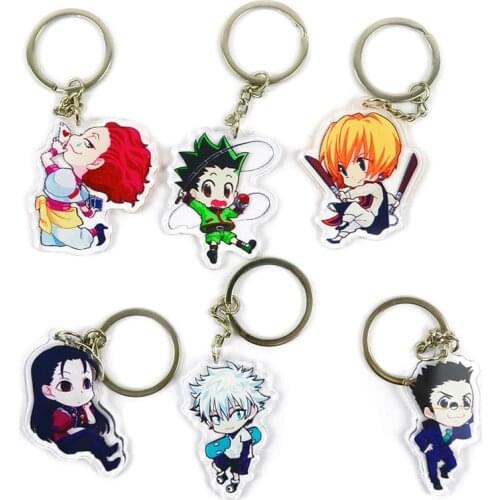 Cute Cartoon Keychain Key Chain Ring Anime Cosplay Plastic Pendant Keyring