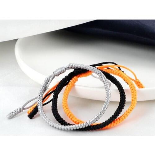 Fashion Women Bracelet Handmade Tibetan Buddhist Lucky Charms Adjustable Knots Rope Men Bracelets&Bangles Girls Braided Jewelry