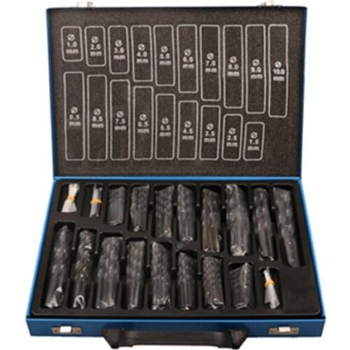 170pcs Nitriding Black HSS Drill Bits1mm - 10mm Stainless Steel HSS High Speed Drill Bit Set For Electrical Drill Tools