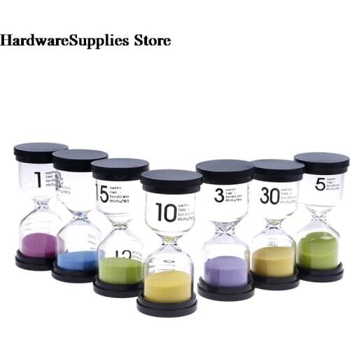 1/3/5/10/15/30 Minutes Sand Glass Sandglass Colorful Hourglass Timer Clock Sand Clock Desktop Decoration Ornament Gift New 1pcs