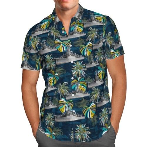 Warship 3D Beach Breathable Hawaii Summer 2021 Shirt Short Sleeve Shirt Streetwear Oversized Chemise Hombre Blusa Masculina-36